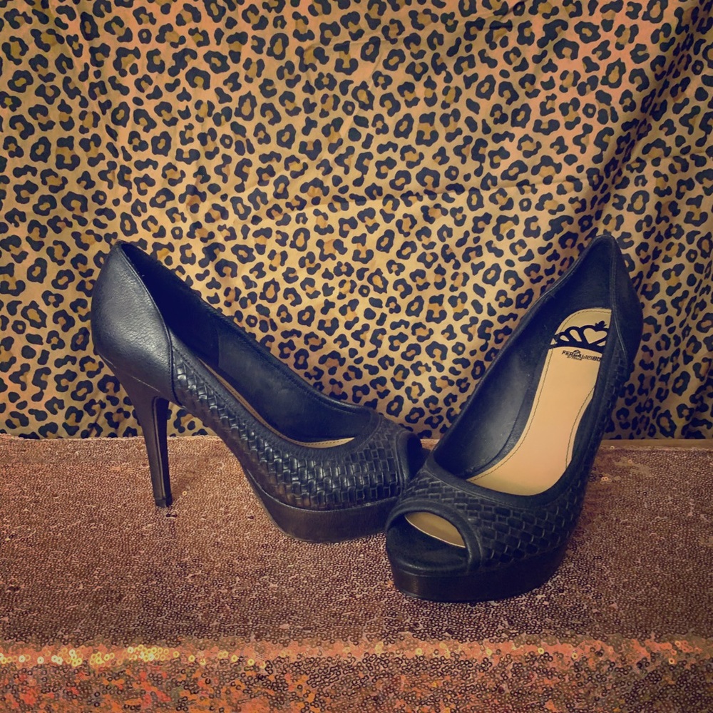 Fergalicious by Fergie Black “Edith” Heels, sz 8.5